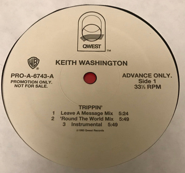 Keith Washington : Trippin' (12", Promo)