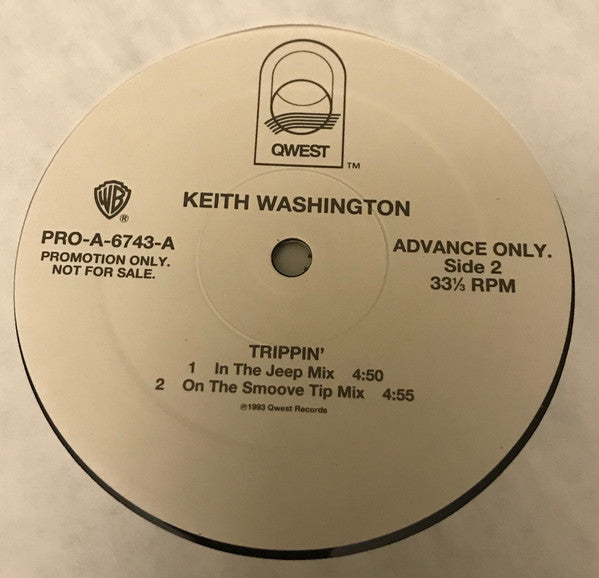 Keith Washington : Trippin' (12", Promo)