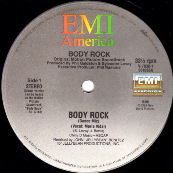 Maria Vidal : Body Rock (12")