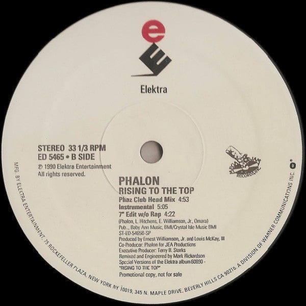 Phalon Alexander : Rising To The Top (12", Promo)