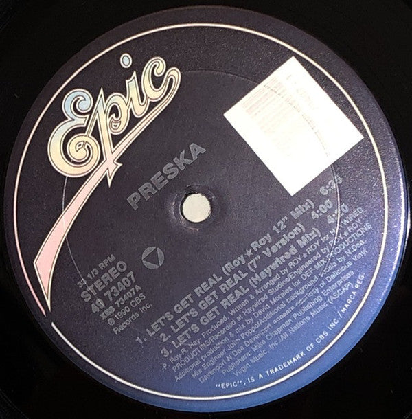 Preska : Let's Get Real (12", Single)