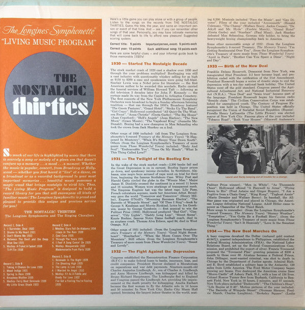 The Longines Symphonette And The Singing Choraliers : Nostalgic Thirties (2xLP, Comp, Gat)