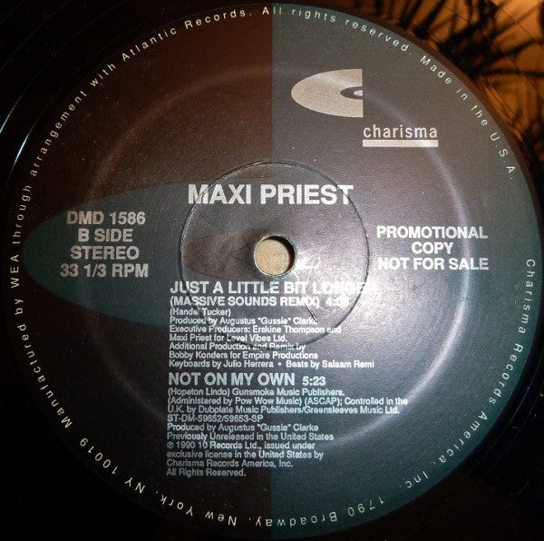 Maxi Priest : Just A Little Bit Longer (12", Promo)