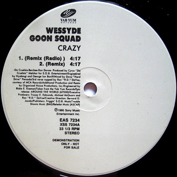 Wessyde Goon Squad : Crazy (12", Promo)