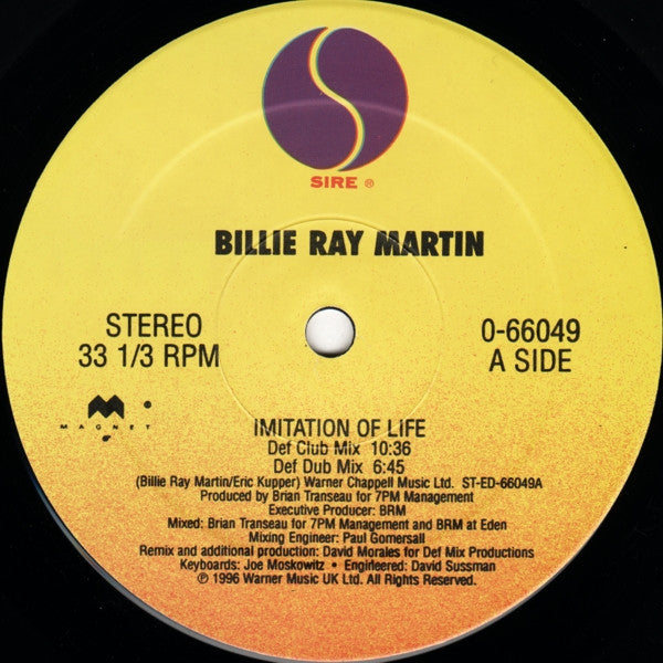 Billie Ray Martin : Imitation Of Life (12")