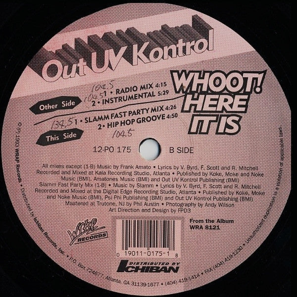 Out UV Kontrol : Whoot! Here It Is (12")