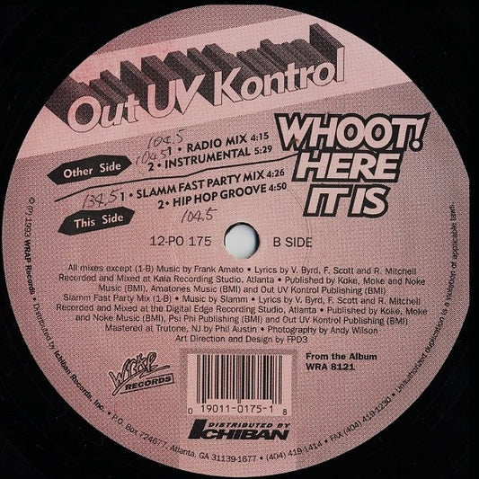 Out UV Kontrol : Whoot! Here It Is (12")