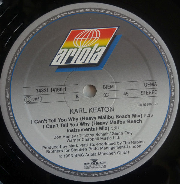 Karl Keaton : I Can't Tell You Why (12", Maxi)