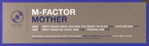 M Factor : Mother (12", Promo)