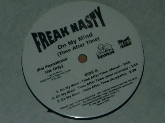 Freak Nasty : On My Mind (Time After Time) (12", Promo)