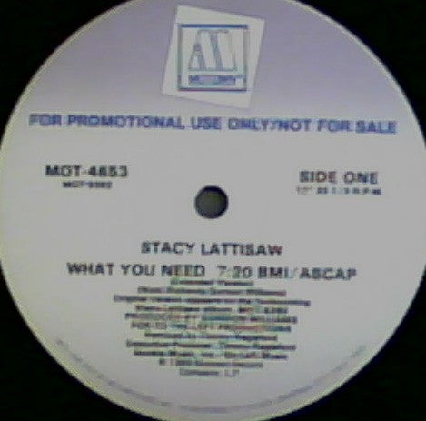 Stacy Lattisaw : What You Need (12", Single, Promo, Glo)