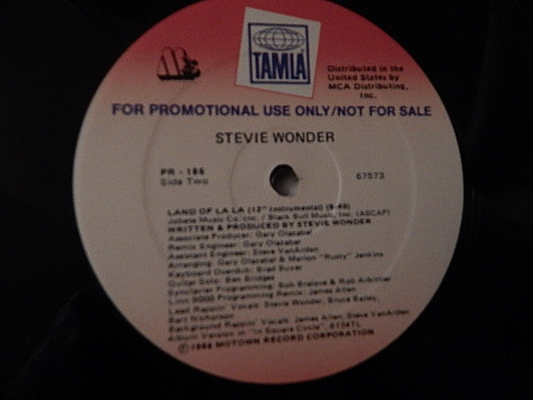 Stevie Wonder : Land Of La La (12", Promo)