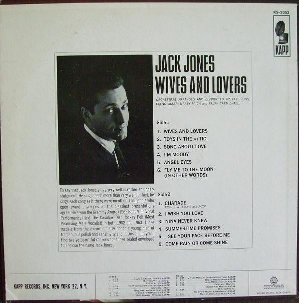 Jack Jones : Wives And Lovers (LP, Album)