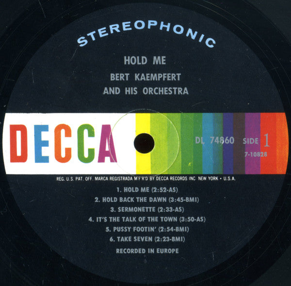 Bert Kaempfert & His Orchestra : Hold Me (LP, Album)