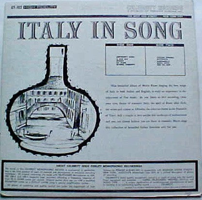 Dino Robbins : Italy In Song (LP, Album)