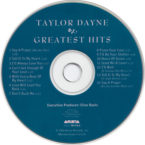 Taylor Dayne : Greatest Hits (CD, Comp, Club)