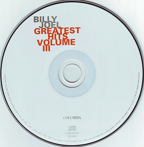 Billy Joel : Greatest Hits Volume III (CD, Comp, Club)