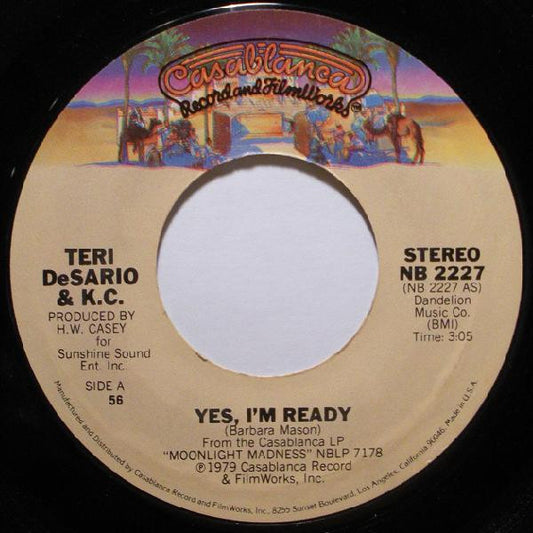Teri DeSario & KC (4) : Yes, I'm Ready (7", Single, 56 )