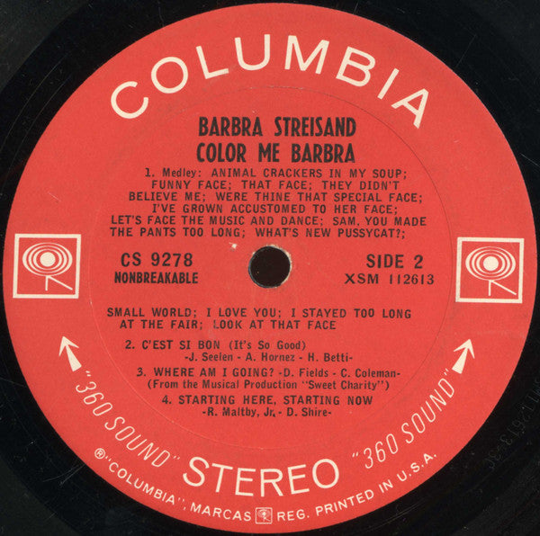 Barbra Streisand : Color Me Barbra (LP, Album)