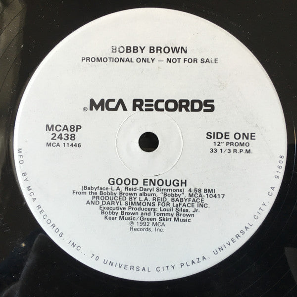 Bobby Brown : Good Enough (12", Single, Promo)
