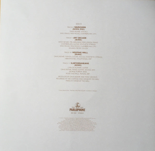 David Bowie : Low (LP, Album, Ltd, RE, RM, RP, Ora)