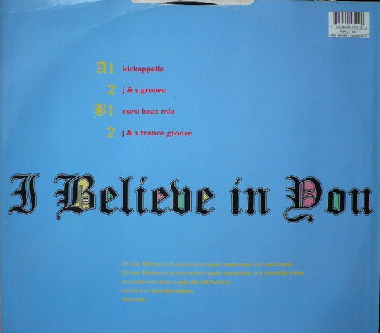 Kuttin' Edge Featuring Dale Joyner : I Believe In You (12")