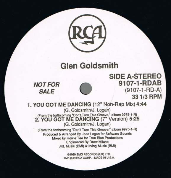 Glen Goldsmith : You've Got Me Dancin (12", Promo)