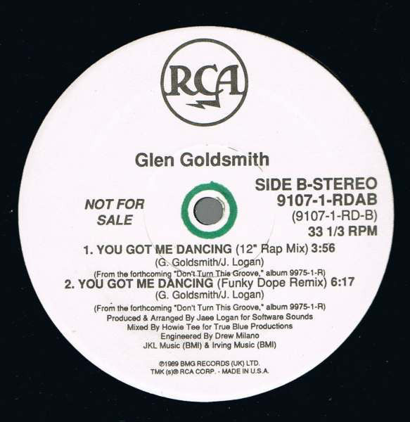 Glen Goldsmith : You've Got Me Dancin (12", Promo)