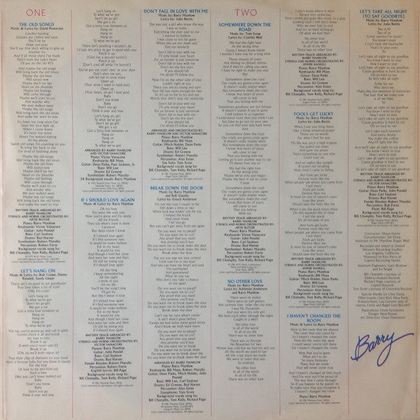 Barry Manilow : If I Should Love Again (LP, Album)