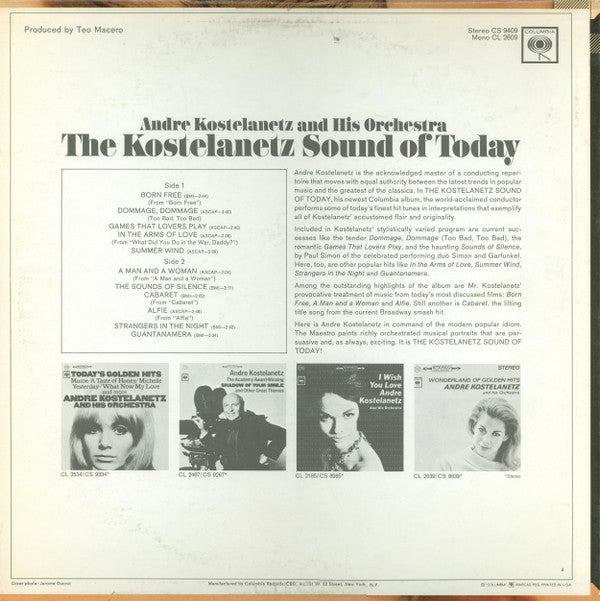 André Kostelanetz And His Orchestra : The Kostelanetz Sound Of Today (LP, Album)