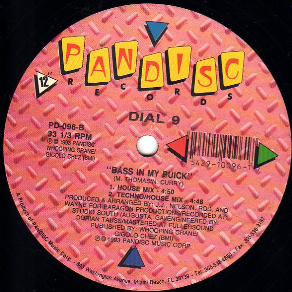 Dial 9 : Bass In My Buick (12")