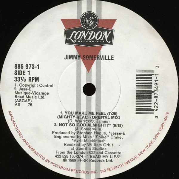 Jimmy Somerville : Mighty Real (12")