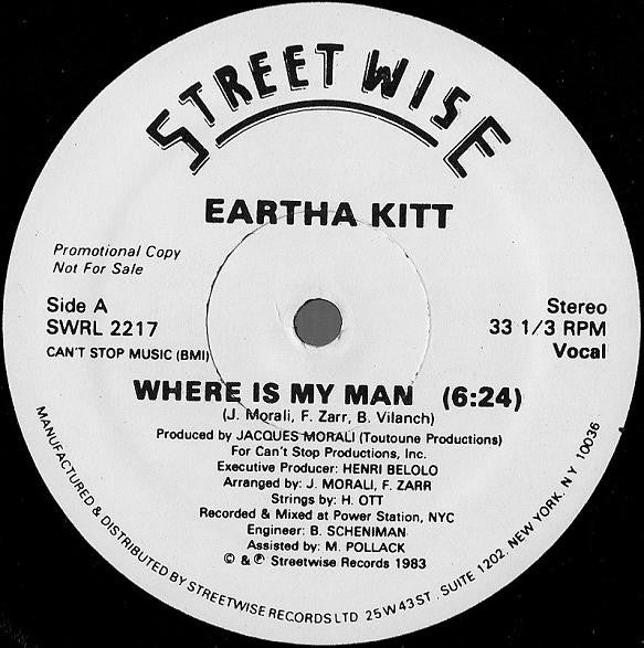 Eartha Kitt : Where Is My Man (12", Promo)