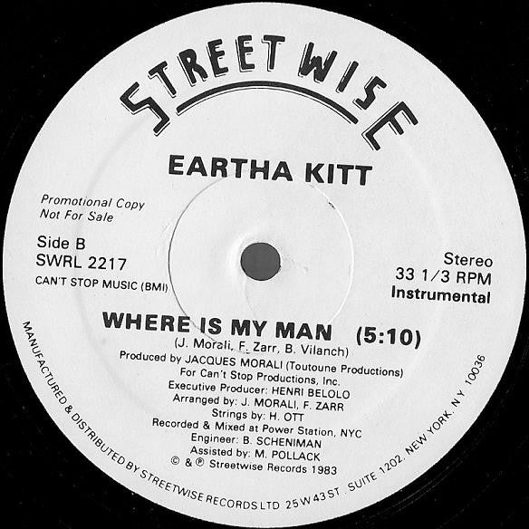 Eartha Kitt : Where Is My Man (12", Promo)