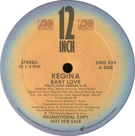 Regina (2) : Baby Love (12", Promo)
