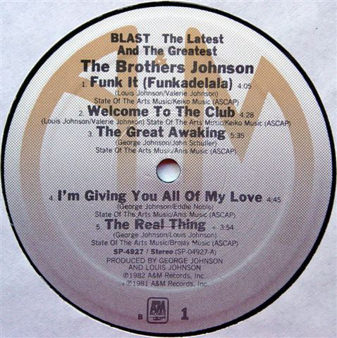 Brothers Johnson : Blast! (LP, Album, B-l)