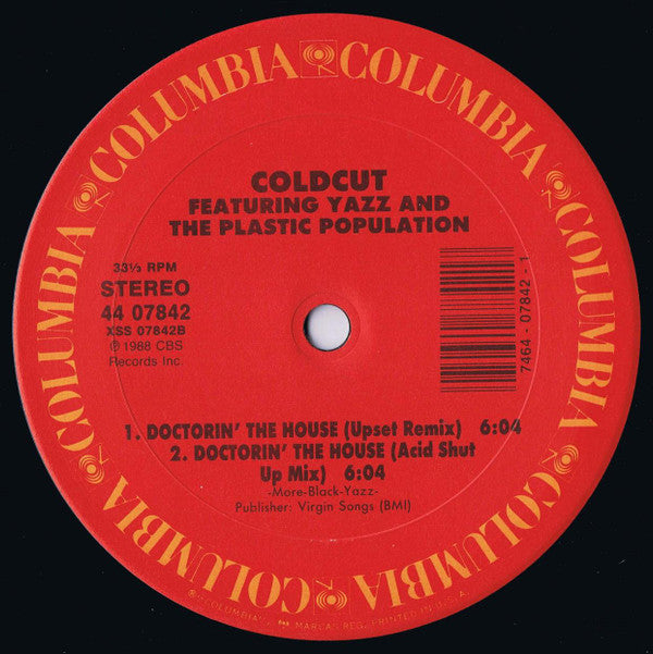 Coldcut Featuring Yazz And The Plastic Population : Doctorin' The House (12")