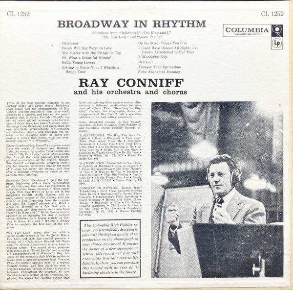 Ray Conniff And His Orchestra & Chorus : Broadway In Rhythm (LP, Album, Mono)