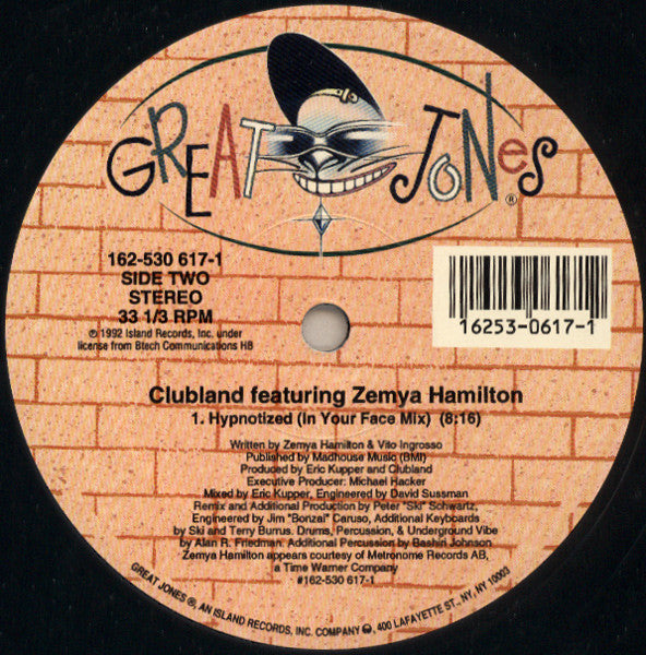 Clubland Featuring Zemya Hamilton : Hypnotized (12", Maxi)