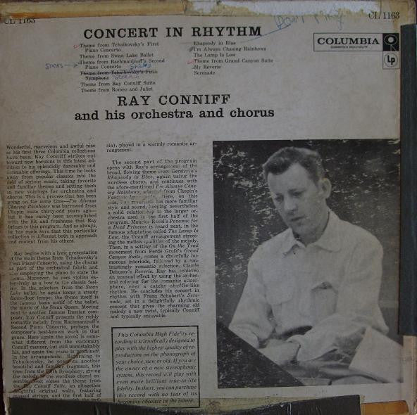 Ray Conniff And His Orchestra & Chorus : Concert In Rhythm (LP, Album, Mono, Promo)
