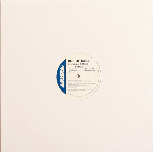 Ace Of Base : Everytime It Rains Remixes (2x12", Promo)