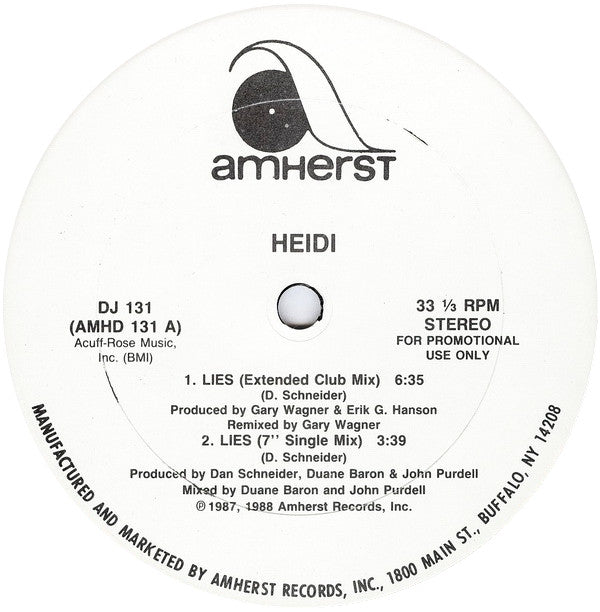 Heidi (15) : Lies! (12", Promo)