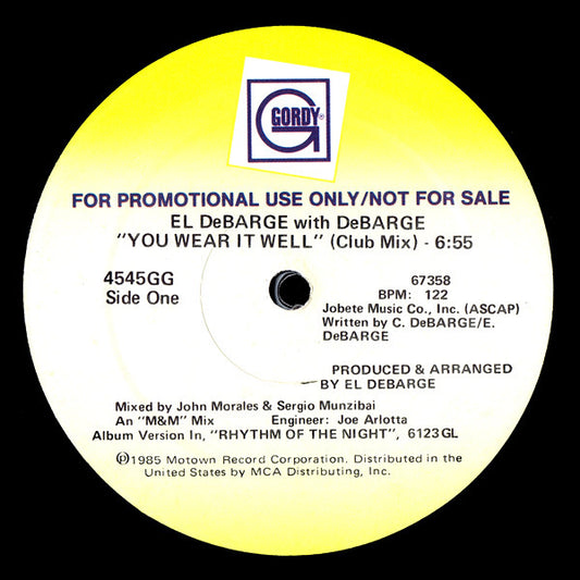 El DeBarge With DeBarge : You Wear It Well (12", Promo)