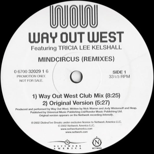 Way Out West Featuring Tricia Lee Kelshall : Mindcircus (Remixes) (12", Promo)