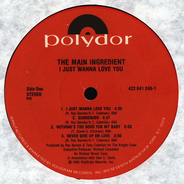 The Main Ingredient : I Just Wanna Love You (LP, Album)