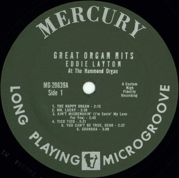 Eddie Layton : Great Organ Hits (LP, Album, Mono, Bla)