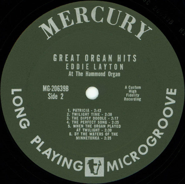 Eddie Layton : Great Organ Hits (LP, Album, Mono, Bla)