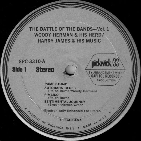 Woody Herman & The Herd Vs. Harry James & His Music Makers : The Battle Of The Bands - Vol. 1 (LP, Comp)