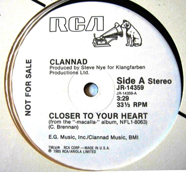 Clannad : Closer To Your Heart (12", Single, Promo)