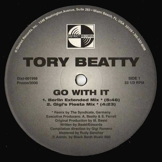 Tory Beatty : Go With It (12", Promo)